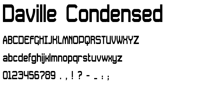 Daville Condensed font